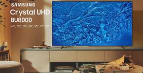 Tela gigante! Smart TV Samsung Crystal 4K de 65″ está com preço ótimo em até 18x sem juros