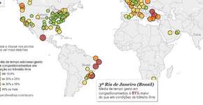 Mapa mostra como está o trânsito ao redor do mundo