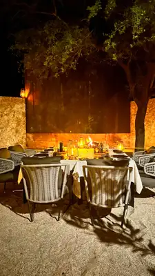 Boma, o jantar sul-africano sob as estrelas, organizado pelo lodge