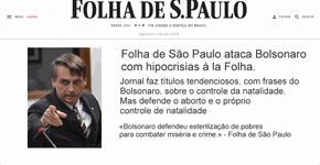 Opinião: ameaça de Bolsonaro à Folha ataca liberdade de imprensa