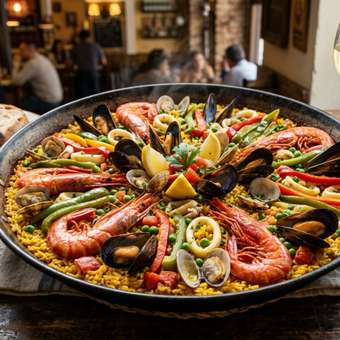 Featured mobile: Os chefs espanhóis concordam: “Para fazer paella perfeita, o que você precisa é refogá-la em azeite, alho e açafrão.”