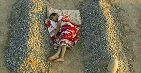 Fake News: menino sírio dorme entre túmulos dos pais?