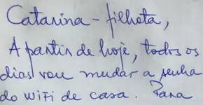 Bilhetinho de pai à filha que não faz tarefas de casa cai na web e viraliza