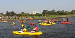 Guarapiranga vira praia e wake skate,rafting e passeio de balão