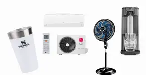 Que calor! Tem Copo Stanley, ar-condicionado e outros produtos com descontão pra te ajudar a se refrescar
