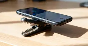 Como transformei uma presilha de cabelo em um suporte de celular