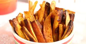 Batata doce de forno crocante pronta em 30 minutos