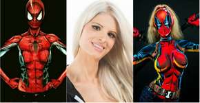 Mulher faz pinturas corporais impressionantes de heróis e heroínas de HQ