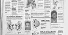Obituário de jornal é usado para lamentar morte de órgãos sadios