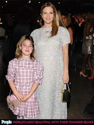 Drew Barrymore em 1984 e 2013