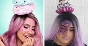 Sorvete é inspiração de maquiagem nas redes sociais