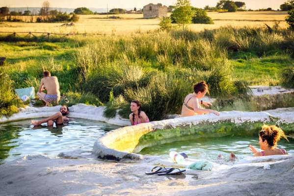 Águas termais em Viterbo, na Itália