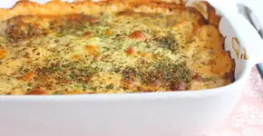 Batata gratinada com requeijão