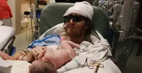 Homem com câncer terminal testemunha nascimento de primogênito