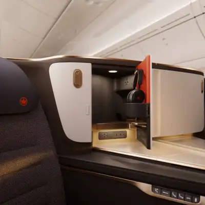 Detlahe da Signature Class do Boeing 787-10 da Air Canada 