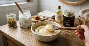 Qual a finalidade de aplicar óleo de coco e mel em cabelos danificados pela química e como fazê-lo corretamente?
