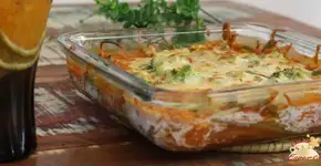 Macarrão de forno gratinado e sem carboidratos