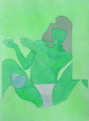 As ilustrações são inspiradas em imagens de sites pornôs (Divulgação/Dan Gluibizzi)