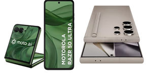 Mais baratos do que nunca! Tem cupom de R$250 + descontões na compra de Motorola Rarz 50 Ultra e Galaxy S24 Ultra
