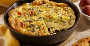 Fácil, rápida e deliciosa, essa torta de frigideira vai conquistar um lugar especial no seu cardápio