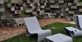 Jardins em blocos de concreto