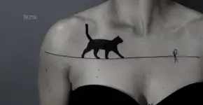 25 ideias de tatuagem de gato para quem AMA seus gatíneos