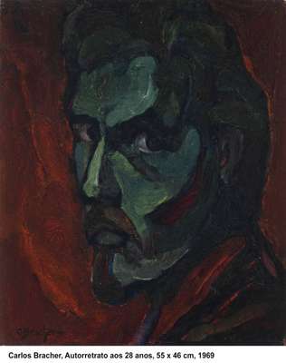 Carlos Bracher - Autorretrato aos 28 anos, 1969 - divulgação CCBB