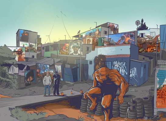 Arte sobre o projeto Opni - São Paulo