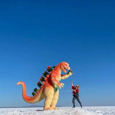 Salar também rende fotos divertidas