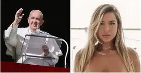 Modelo brasileira revela que conta do Papa já curtiu varias fotos suas