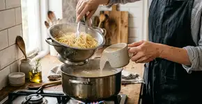 Demorei muito para entender por que na Itália a água da massa não deve ser jogada no ralo