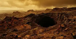 Astrônomos confirmaram pela primeira vez a existência de uma enorme caverna vulcânica em Vênus