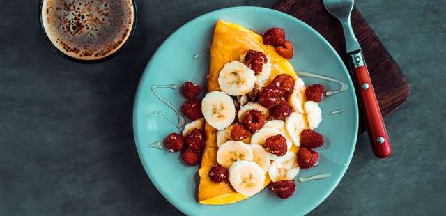 Omelete de banana mais que perfeito