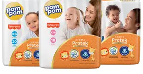 Pom Pom dá desconto de até 35% na fralda Derma Protek, que auxilia na hidratação e prevenção de irritações na pele do bebê