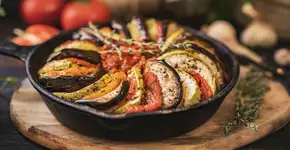 Ratatouille saboroso em 7 passos fáceis