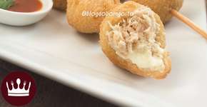 Espeto de coxinhas com catupiry: porque você merece comer mais de uma