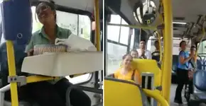 Cobradora de ônibus ganha bolo de aniversário surpresa