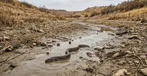 2.000 enguias que haviam viajado 4.350 milhas do Mar dos Sargaços morreram a 98,6 °F: a apenas 11 milhas de Valência porque o rio havia virado uma poça e ninguém mexeu um dedo