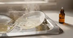 Duas gotas na água quando você lavar a louça e as mãos ficarão macias e sem cheiro de gordura. Não use detergente comum nem esponja de aço