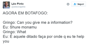 Gringo pede informação e resposta de brasileira vira meme na web
