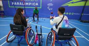 Arena com transmissão dos jogos da Paralimpíadas