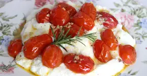 Creme de ricota com tomates assados simplesmente divino