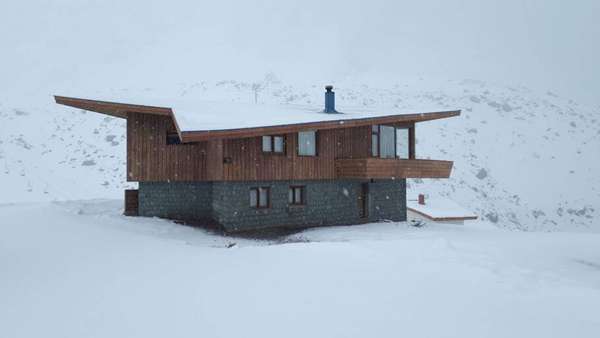 Vista do lodge Octagon, ideal para famílias