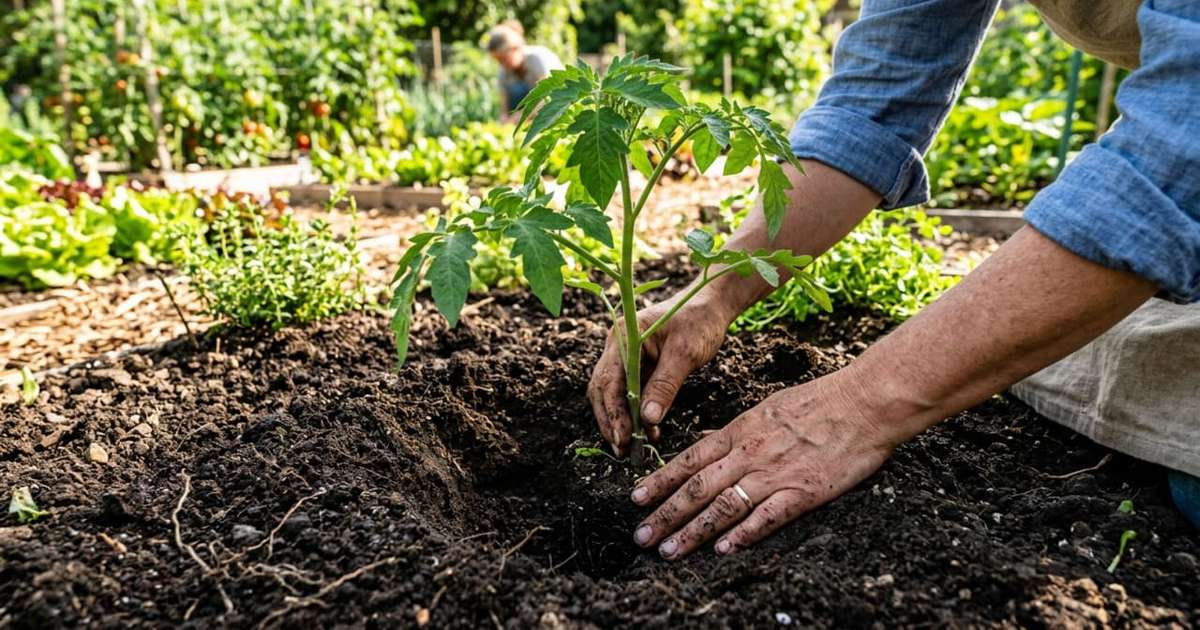 Quando e como plantar tomates em 2026: 1 truque antes de colocar a muda na terra