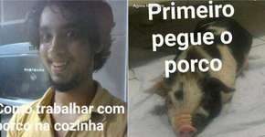 Rapaz faz tutorial sobre ‘como trabalhar com porco na cozinha’