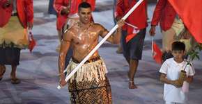 Atleta de Tonga explica por que teve o corpo besuntado de óleo