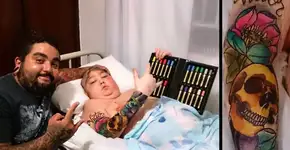 Tatuador atende a um dos últimos pedidos de menino com câncer