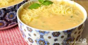 Sopa cremosa de palmito rápida e fácil de fazer