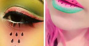 Melancia é inspiração de maquiagem nas redes sociais