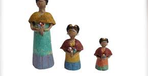 Artesãs criam Frida Kahlo com bagaço de cana